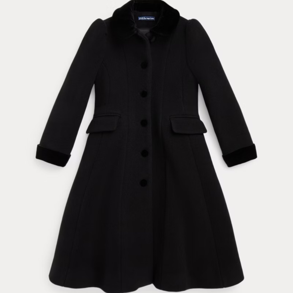 Polo Ralph Lauren Girl's Wool Princess Coat In Polo Black